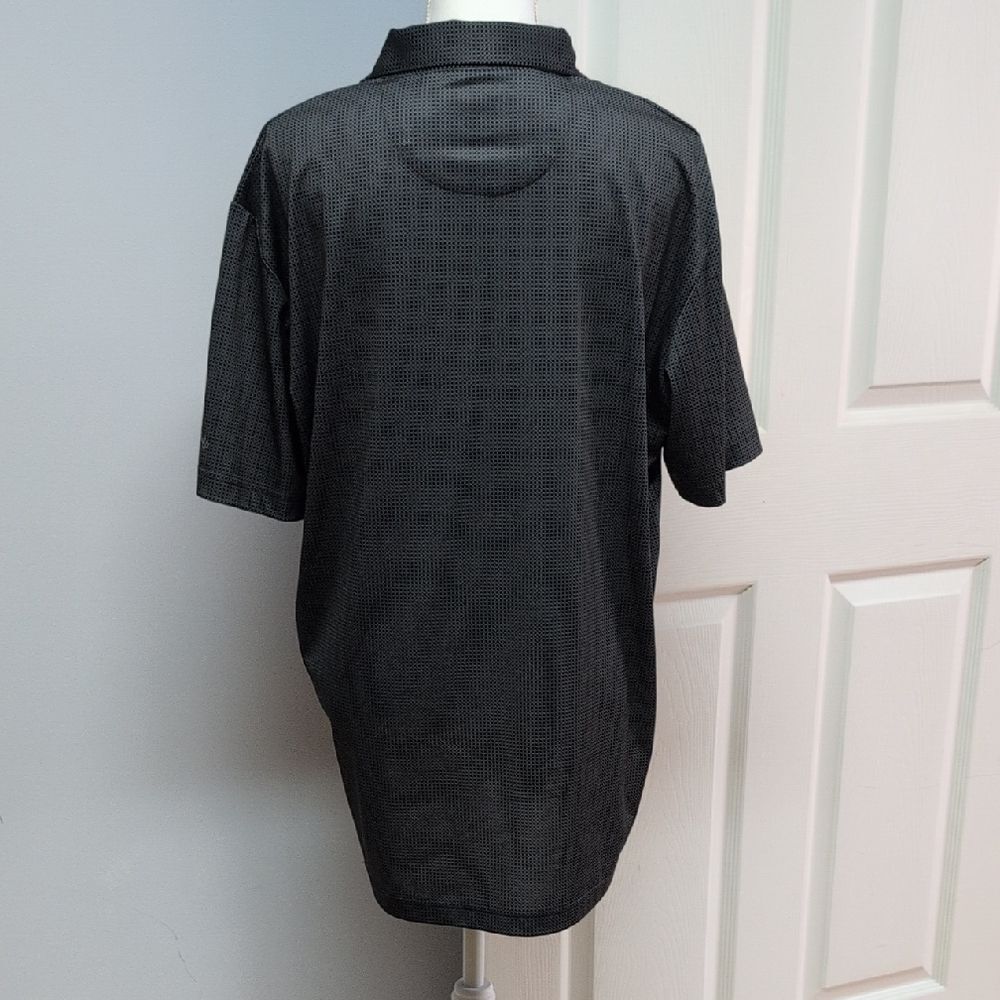 Callaway Opti-Dri Checkerboard Black/Grey Polo Shirt Size L - Picture 2 of 7